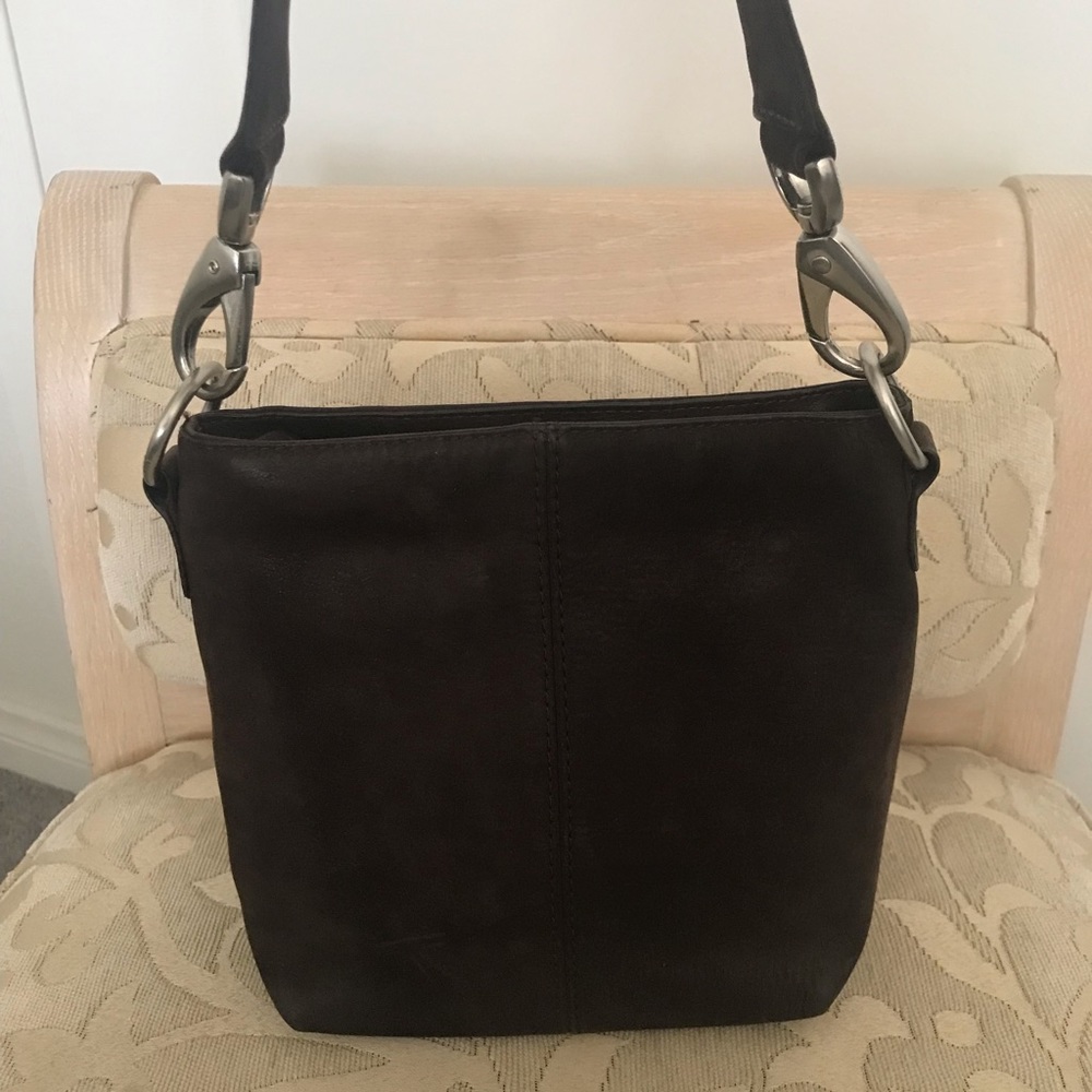 Hobo Vintage Brown Suede Handbag - Picture 3 of 8
